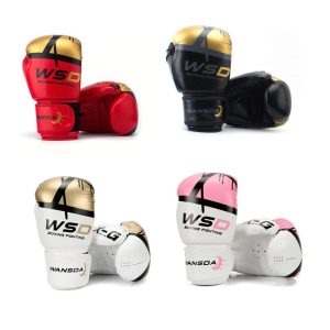6-14OZ Children Adult MMA Muay Thai Boxing Gloves Kickboxing Taekwondo Fight Punching Bag Mittens Men Woman Sanda Equipment