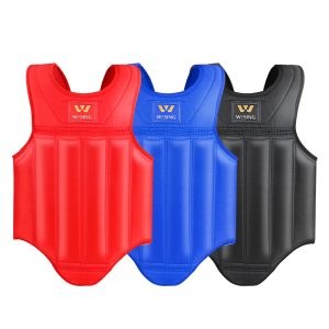 Wesing 2XS-2XL Sanda MMA Martial Arts Boxing Muay Thai Chest Guard Body Protector Taekwondo Sparring Kickboxing Shield Pad