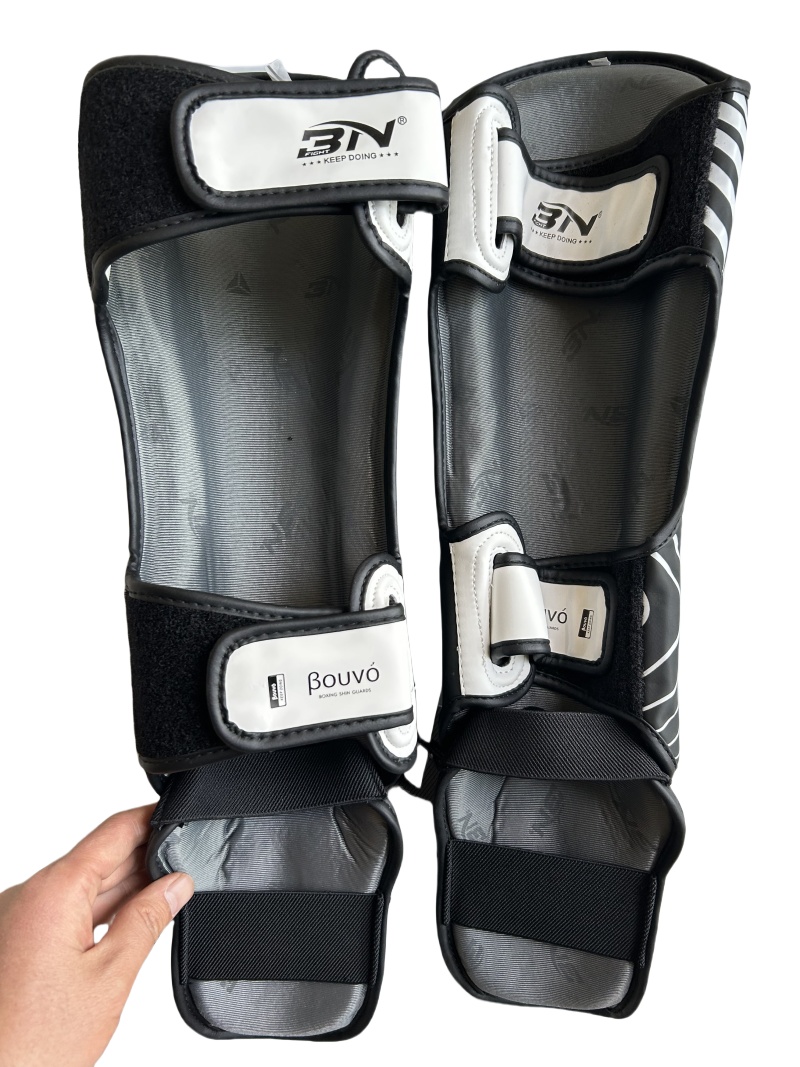BN MMA Boxing Muay Thai Shin Guards Kickboxing Leg Guard Pads Equipment Martial Arts Karate Ankle Foot Protection - Image 2