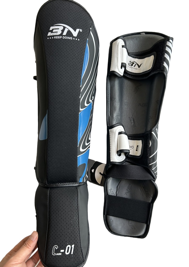 BN MMA Boxing Muay Thai Shin Guards Kickboxing Leg Guard Pads Equipment Martial Arts Karate Ankle Foot Protection - Image 3