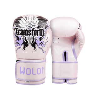 Wolon 8/10/12oz Girls Women Boxing Muay Thai Gloves Sanda Martial Arts Training Mitts Equipment