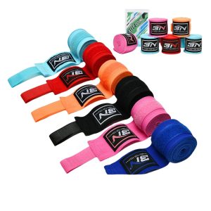 BN 1 Pair 1.5/3M/5Meters Nylon Low Elastic Wushu Muay Thai Hand Wraps MMA Boxing Bandage Wrist Straps Protective Gear