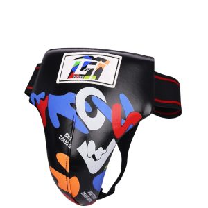 Printed Kids Boy Girl Taekwondo Kickboxing MMA Muay Thai Jockstrap Crotch Protector Sanda Groin Guard Protection Training